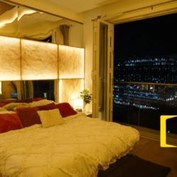 Balcony overlooking lush greenery in Bangalore high-rise apartments